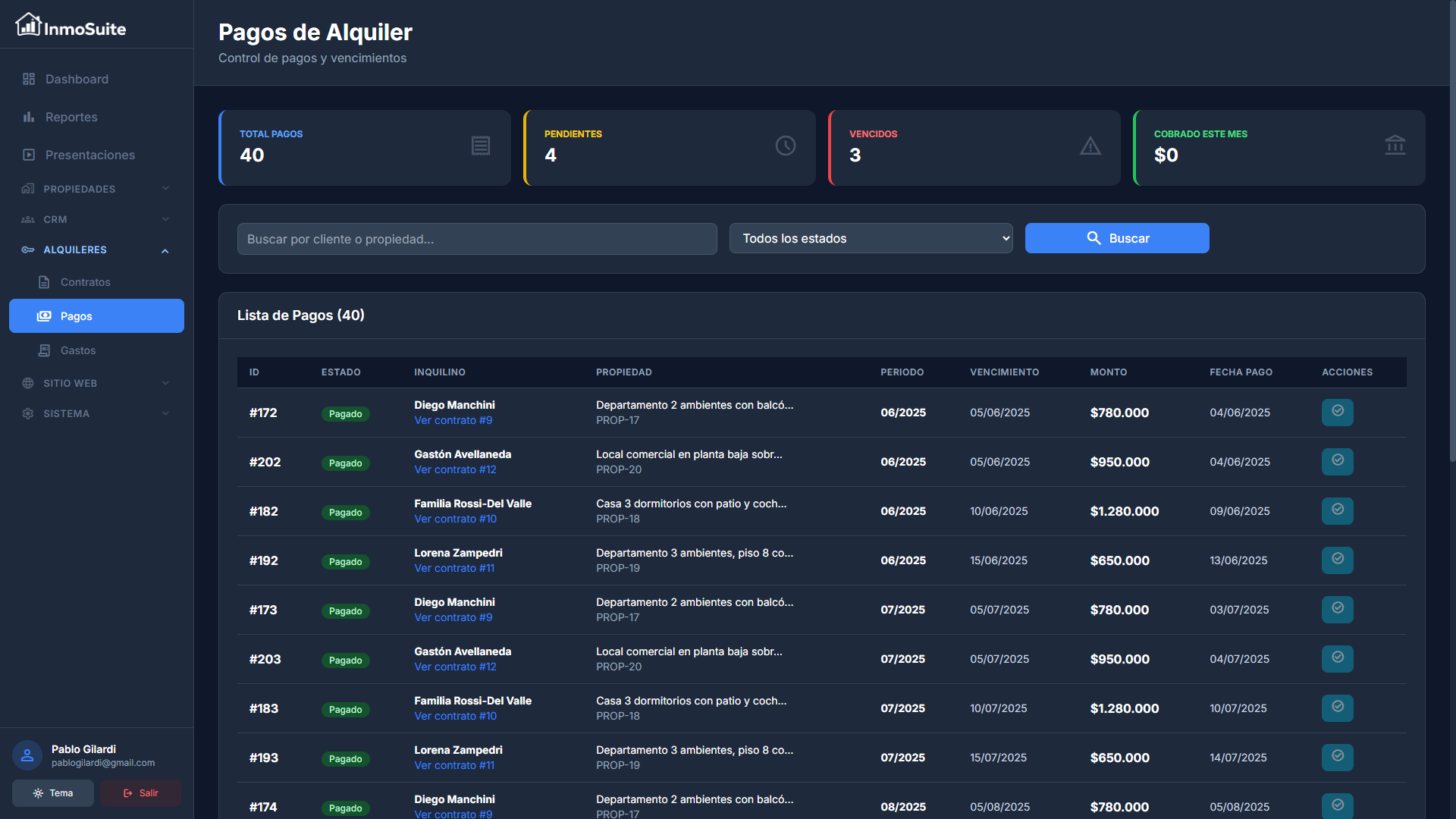 Control de Pagos de Alquiler